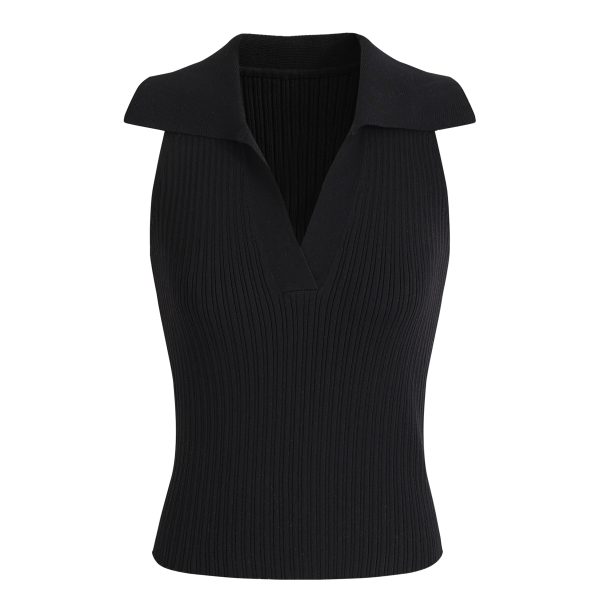Vintage French Knitted V-Neck Red Sleeveless Halter Top - 2025 Early Spring Korean Style Women's Fashion