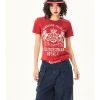 Vintage-Inspired American Printed Short Sleeve T-Shirt for Women - Summer Slim Fit Casual Top
