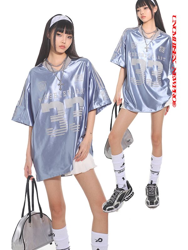 Vintage-Inspired American Sports Jersey - Retro Athletic Top for Casual Wear, 90s Style, Unisex Sports Fashion