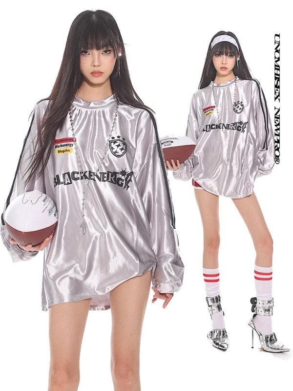 Vintage-Inspired American Sports Jersey - Retro Athletic Top for Casual Wear, 90s Style, Unisex Sports Fashion