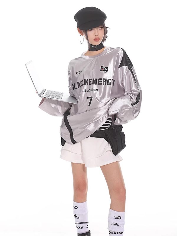 Vintage-Inspired American Sports Jersey - Retro Athletic Top for Casual Wear, 90s Style, Unisex Sports Fashion