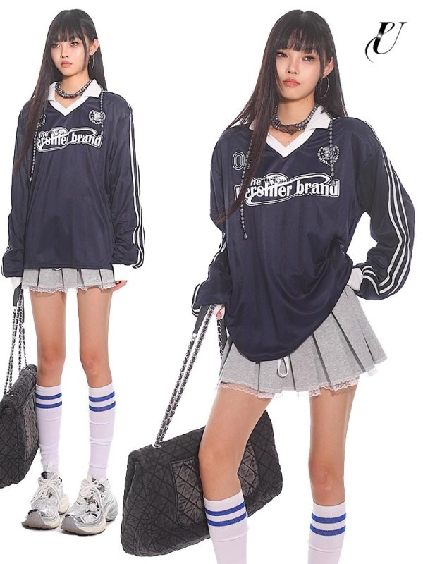 Vintage-Inspired American Sports Jersey - Retro Athletic Top for Casual Wear, 90s Style, Unisex Sports Fashion