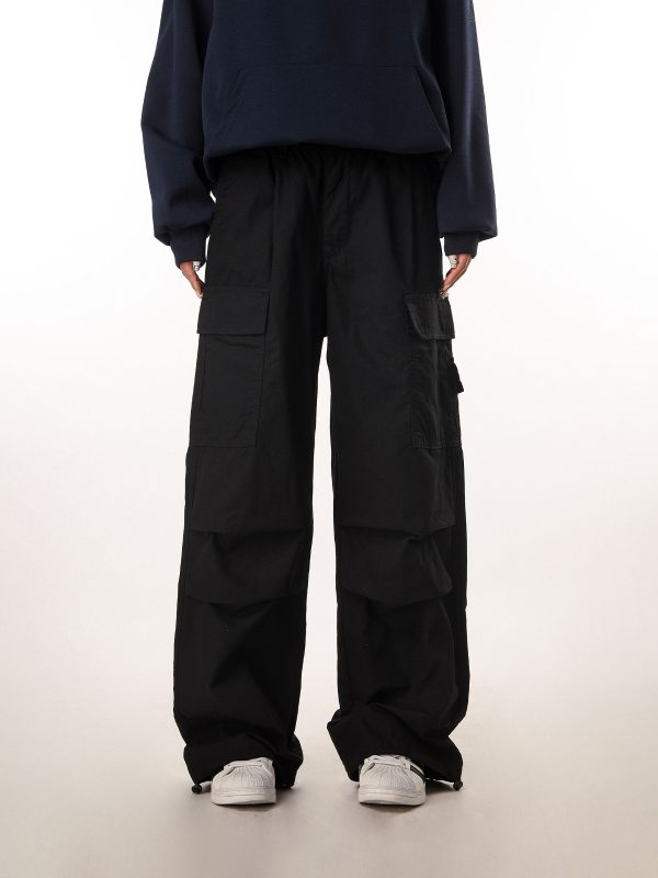 Vintage-Inspired Loose Pleated Cargo Pants for Women - 2025 Multi-Pocket Wide-Leg Trousers, Retro Style, Casual Fashion