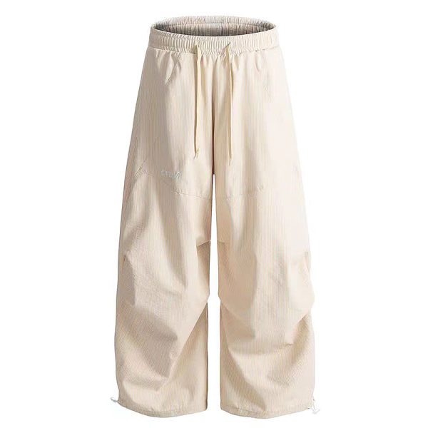 Vintage-Inspired Loose Pleated Jazz Dance Striped Wide-Leg Trousers for Women - Casual Sports Pants in American Style