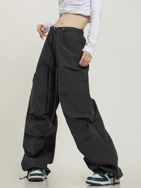 Vintage-Inspired Loose Straight Cargo Pants for Men & Women, Slightly Flared Wide-Leg Casual Style, 90s Y2K Fashion