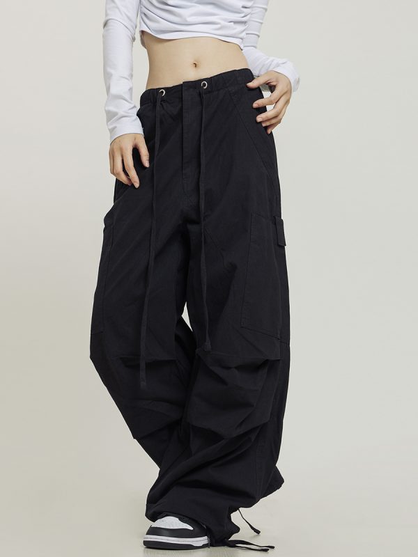 Vintage-Inspired Loose Straight Cargo Pants for Men & Women, Slightly Flared Wide-Leg Casual Style, 90s Y2K Fashion