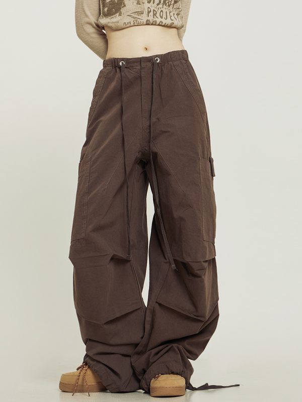 Vintage-Inspired Loose Straight Cargo Pants for Men & Women, Slightly Flared Wide-Leg Casual Style, 90s Y2K Fashion