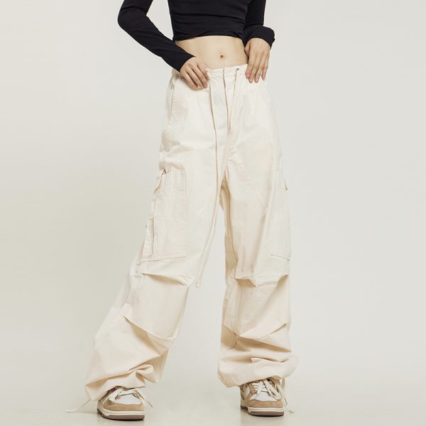 Vintage-Inspired Loose Straight Cargo Pants for Men & Women, Slightly Flared Wide-Leg Casual Style, 90s Y2K Fashion