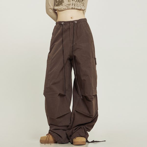 Vintage-Inspired Loose Straight Cargo Pants for Men & Women, Slightly Flared Wide-Leg Casual Style, 90s Y2K Fashion