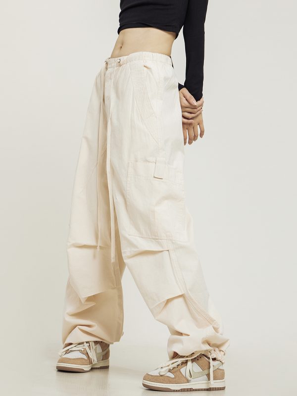 Vintage-Inspired Loose Straight Cargo Pants for Men & Women, Slightly Flared Wide-Leg Casual Style, 90s Y2K Fashion