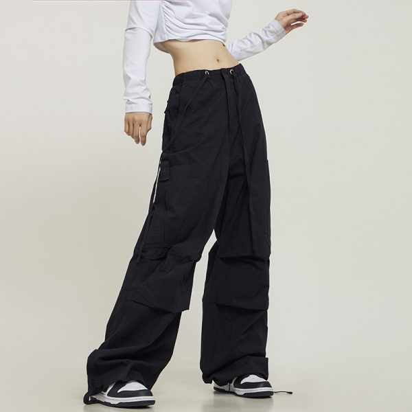 Vintage-Inspired Loose Straight Cargo Pants for Men & Women, Slightly Flared Wide-Leg Casual Style, 90s Y2K Fashion
