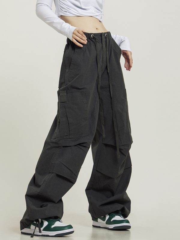 Vintage-Inspired Loose Straight Cargo Pants for Men & Women, Slightly Flared Wide-Leg Casual Style, 90s Y2K Fashion