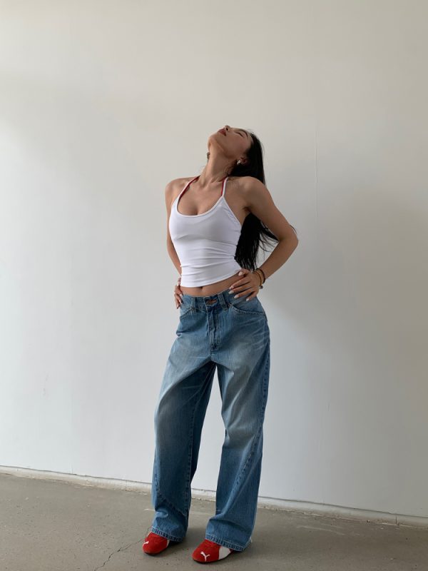 Vintage-Inspired Summer Lightweight Fashion-Cut Baggy Jeans for Effortless Y2K Style
