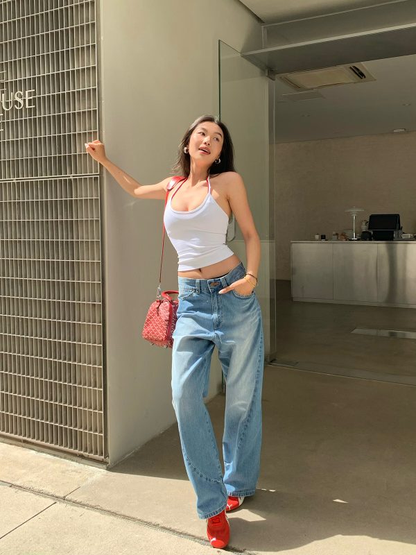 Vintage-Inspired Summer Lightweight Fashion-Cut Baggy Jeans for Effortless Y2K Style