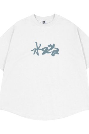 Vintage Japanese Style Printed Short-Sleeve T-Shirt for Men, Loose Fit Heavyweight Summer Top