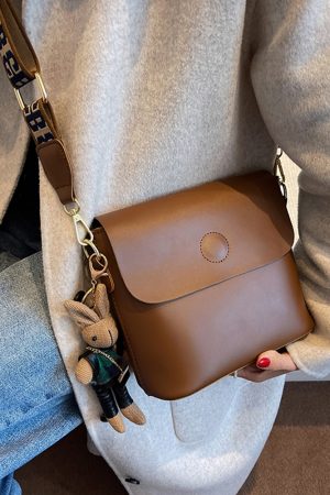Vintage Soft Leather Bucket Crossbody Bag for Women - High-End Versatile Sweet Shoulder Bag for Commuting and Travel