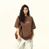 Vintage Wash Heavy-Duty Letter Short Sleeve T-Shirt for Men & Women, Loose Fit Casual Couple Top, Retro Style Fashion