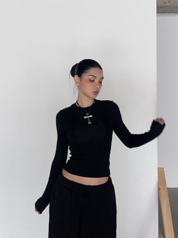 Warm Velvet Slim Fit Fitted Top - Soft Plush Waist-Defining Design - 90s Inspired - Available in 4 Colors