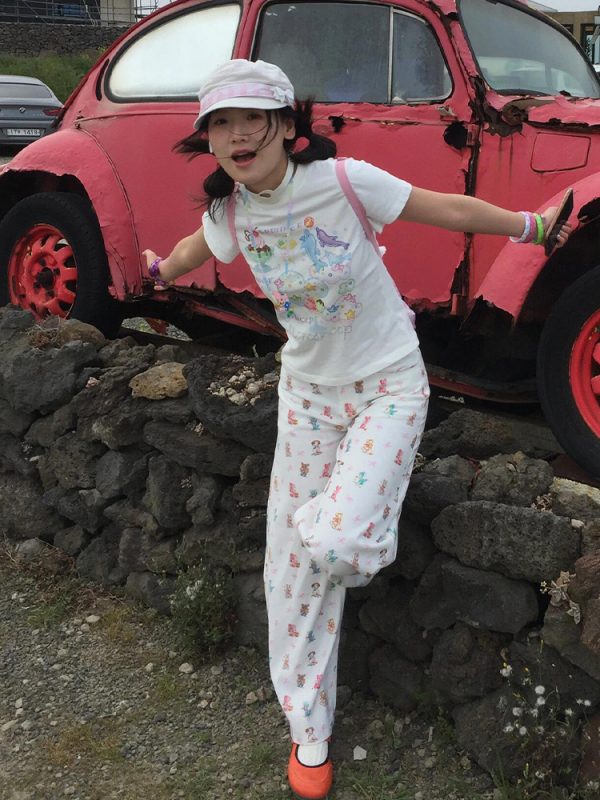 White Dolphin Print Short Sleeve T-Shirt for Women, Fitted Summer Top, Sweet and Spicy American Style, Y2K Fashion
