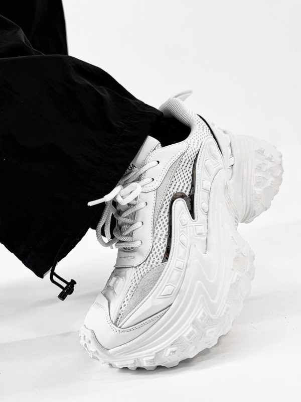 White Height-Increasing Mech Dad Shoes for Men and Women - Paris Street Style Trendy Niche Couple Shoes with Durable Sole