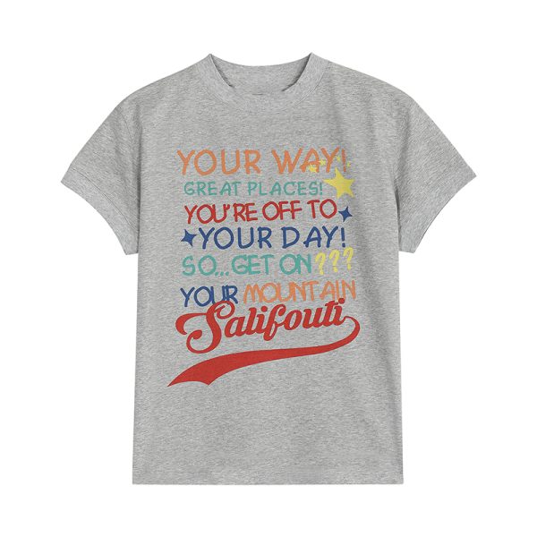 Women's American Retro Letter Print Round Neck T-Shirt - Casual Short Sleeve Summer Top - Trendy 90s Style