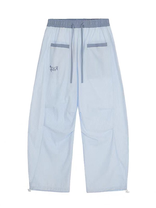 Women's American Retro Pink Striped Wide-Leg Pants - Summer 2025 Casual Curved Knife Street Style