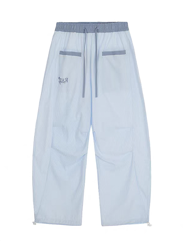 Women's American Retro Pink Striped Wide-Leg Pants - Summer 2025 Casual Curved Knife Street Style