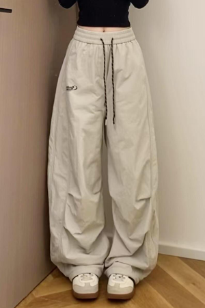 Women's American-Style Pleated Cargo Pants, Slimming Straight-Leg, Wide-Leg Loose-Fitting for Jazz Dance and Casual Wear