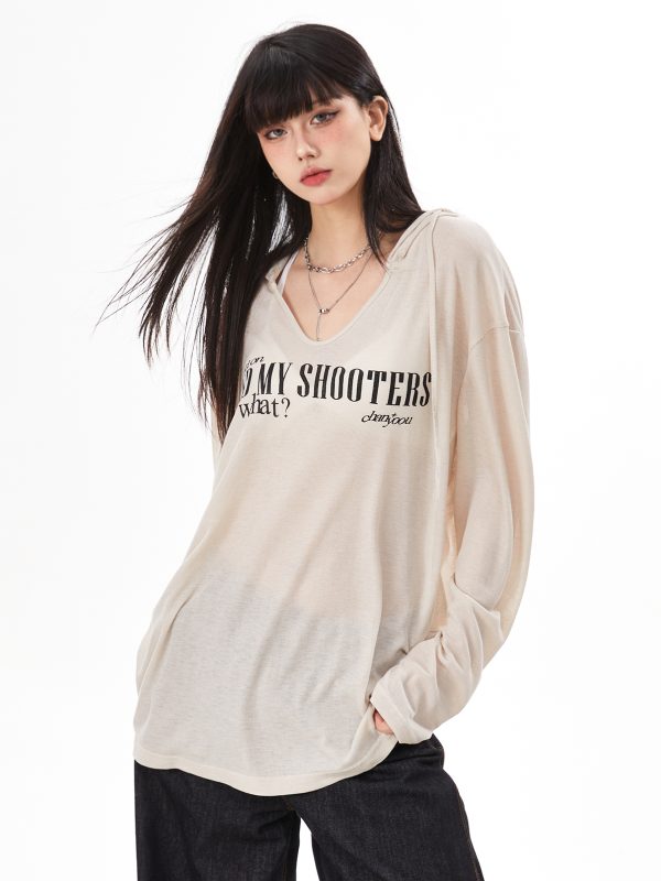 Women's Black Loose Jazz Top - Spicy Girl Dancing Summer Shirt with Sun Protection, Airy Design for Comfort