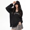 Women's Black Loose Jazz Top - Spicy Girl Dancing Summer Shirt with Sun Protection, Airy Design for Comfort