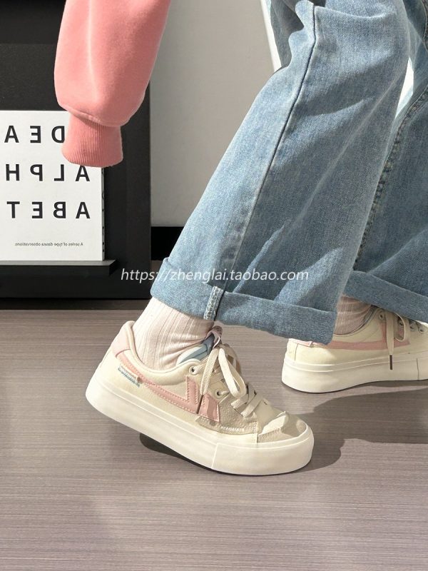 Women's Breathable Canvas Sneakers - Soft Sole, Versatile White Summer Shoes for Casual Youthful Style