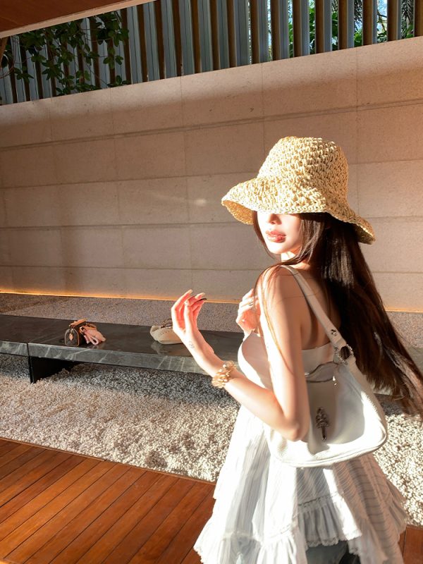 Women's Bubble Summer Patchwork Strapless Top - Stylish Summer Outerwear, High-End Blouse, Trendy 90s Inspired Fashion