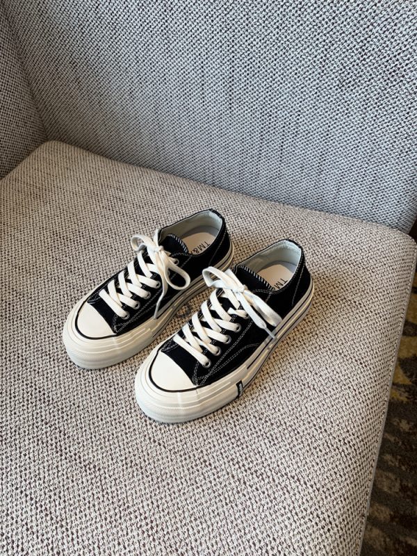Womenâ€™s Casual Sneakers - 2025 Korean Style Lace-Up Flat Low-Top Canvas Shoes for Versatile Everyday Wear