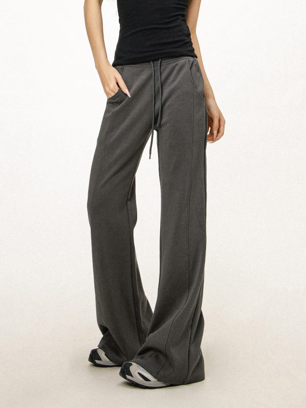 Women's Casual Sports Flared Pants - Micro-Flare Wide-Leg Sweatpants for Yoga & Everyday Wear - American Style