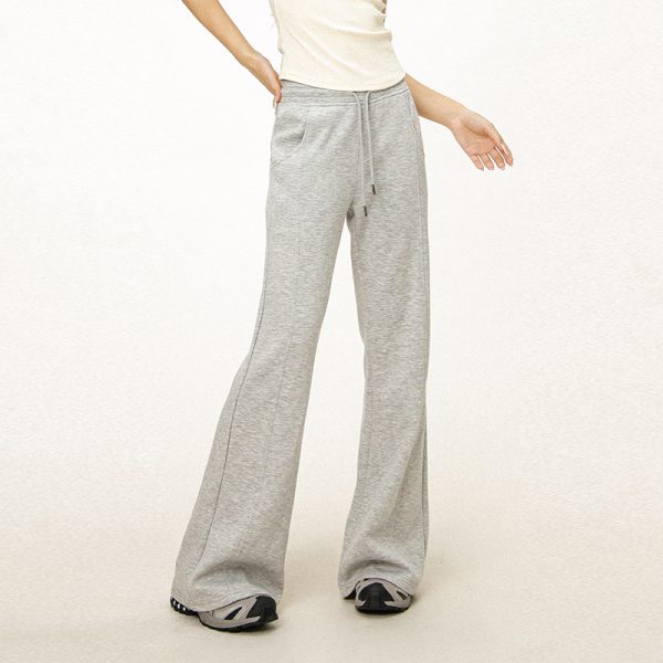 Women's Casual Sports Flared Pants - Micro-Flare Wide-Leg Sweatpants for Yoga & Everyday Wear - American Style