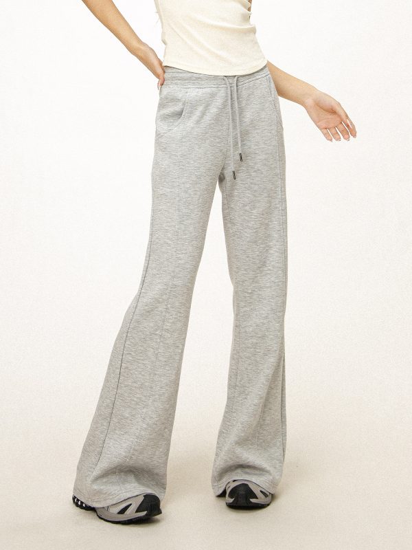 Women's Casual Sports Flared Pants - Micro-Flare Wide-Leg Sweatpants for Yoga & Everyday Wear - American Style