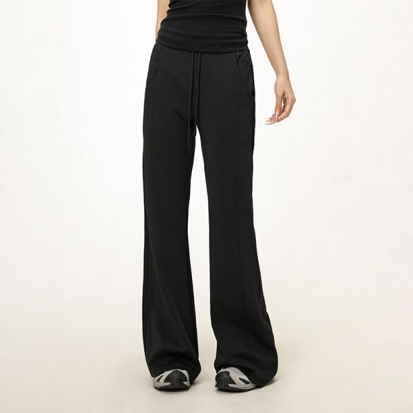 Women's Casual Sports Flared Pants - Micro-Flare Wide-Leg Sweatpants for Yoga & Everyday Wear - American Style