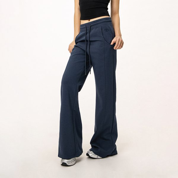 Women's Casual Sports Flared Pants - Micro-Flare Wide-Leg Sweatpants for Yoga & Everyday Wear - American Style