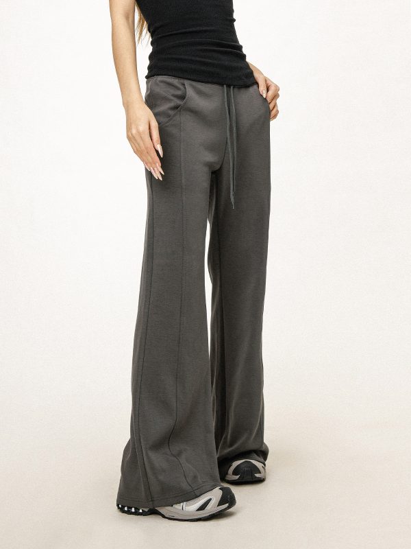 Women's Casual Sports Flared Pants - Micro-Flare Wide-Leg Sweatpants for Yoga & Everyday Wear - American Style