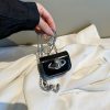 Womenâ€™s Chain Waist Bag - Internet Celebrity Style Crossbody Mini Pouch for Jeans, Decorative Leather Waist Belt Bag