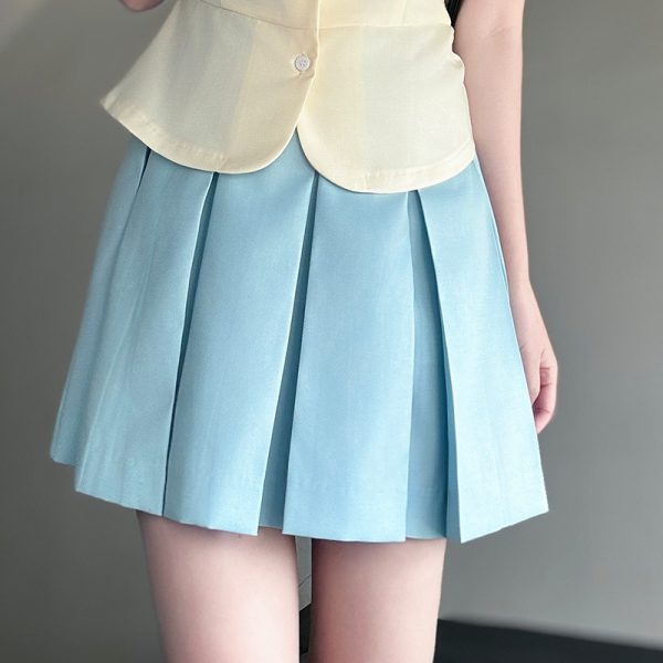 Women's College Style JK Uniform Set - Pudding Bear Original Waist-Defining Short Sleeve Shirt - Summer 2025 Fashion