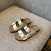Women's Genuine Leather One-Strap Thick-Soled Outdoor Slides Sandals â€“ Summer 2025 Soft Sole Footwear for Comfort and Style