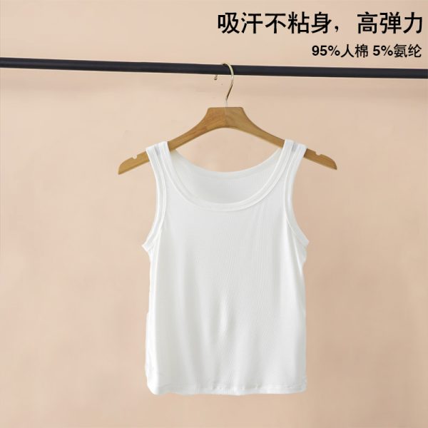 Women's Knitted Layering Vest, White Basic Camisole & Black Sleeveless Top - Trendy Summer Essentials for Chic Outfits