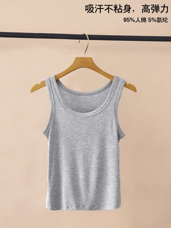 Women's Knitted Layering Vest, White Basic Camisole & Black Sleeveless Top - Trendy Summer Essentials for Chic Outfits
