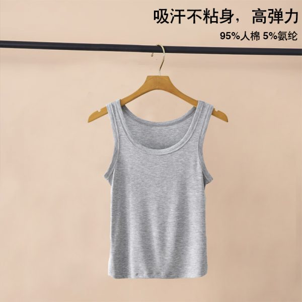 Women's Knitted Layering Vest, White Basic Camisole & Black Sleeveless Top - Trendy Summer Essentials for Chic Outfits