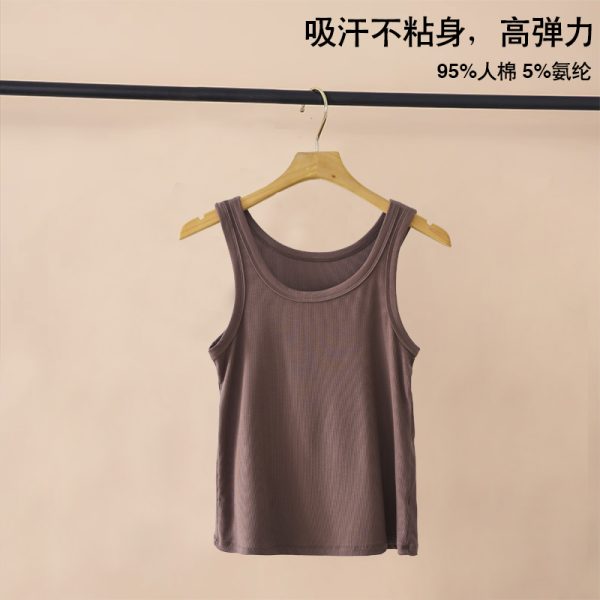 Women's Knitted Layering Vest, White Basic Camisole & Black Sleeveless Top - Trendy Summer Essentials for Chic Outfits