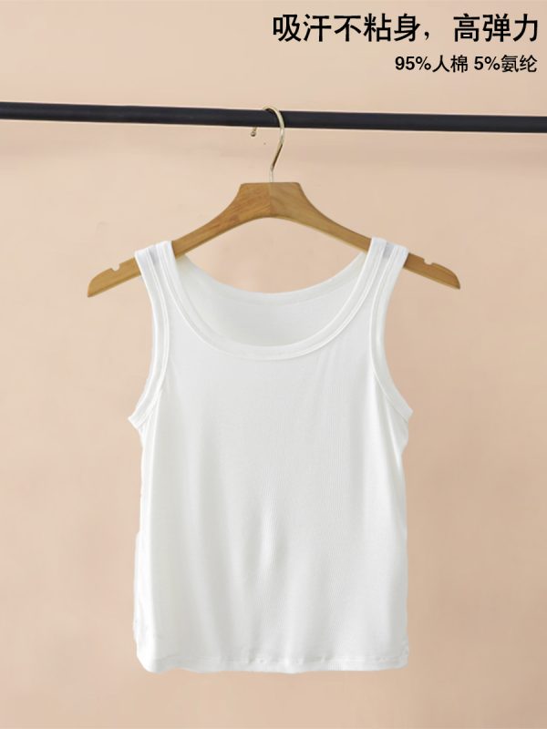 Women's Knitted Layering Vest, White Basic Camisole & Black Sleeveless Top - Trendy Summer Essentials for Chic Outfits