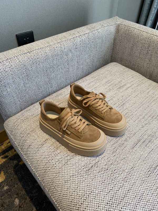 Women's Lace-Up Leopard Print Sneakers, Suede & Genuine Leather, Thick-Soled Casual Shoes, Trendy Spring 2025 Fashion Footwear