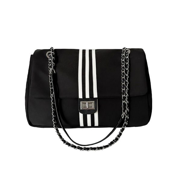 Women's Large Capacity Nylon Canvas Chain Tote Bag - 2024 New Commuting Crossbody Wanderer Style