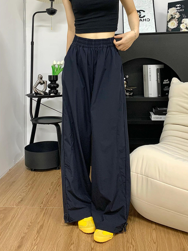 Women's Loose Fit Cargo Pants - Thin, Quick-Dry, Straight-Leg, Wide-Leg Casual Sports Pants for Summer 2025, Versatile American Style